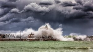 boat in storm